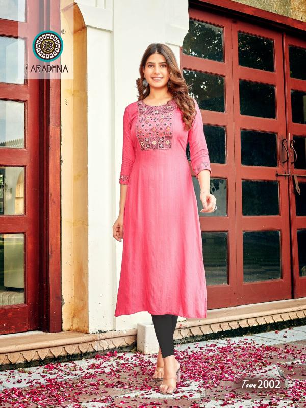 Aradhna Talk Of The Town 2 Fancy Viscose Long Kurti Collection